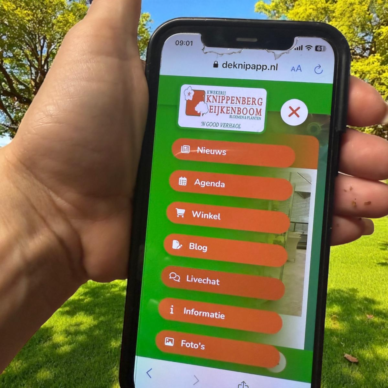 Welkom bij de app van Kwekerij Knippenberg-Eijkenboom! De KnipApp